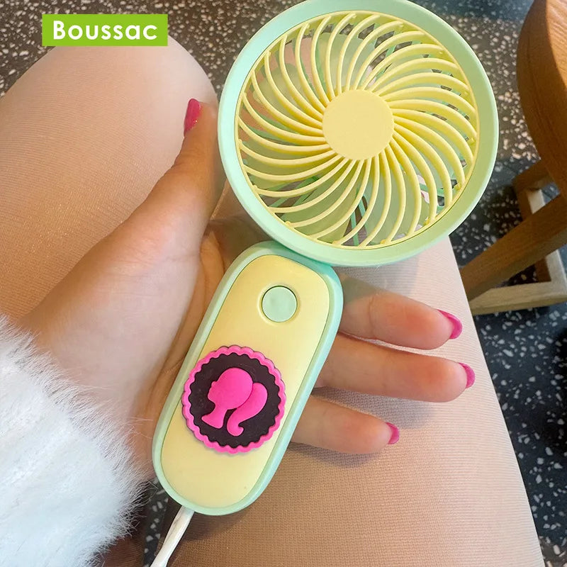 Love Handheld Mini Fan Portable USB Charging Convenient Creative Small Fans Catapult Pocket Hand-held Fan Wedding Gift