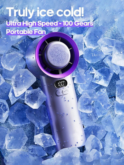 Handheld Turbo Jet Fan Mini Portable Ice Cold Fan Generation Brushless Motor Wind High Speed Duct Fans Violent Blower