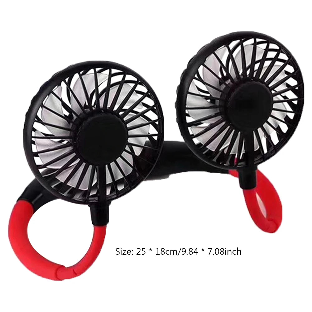 Summer Fan Hanging Neck 1200mAh Fan Rechargeable USB Hanging Neck Fan Mini Carry On Electric Fan For Outdoor Sports Cooling Fan