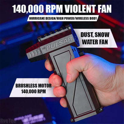 New Mini Violent Blower Turbo Jet Fan with Flashlight Storage Box 140,000 RPM 9000mah for Car Keyboard Clean Dust Tool