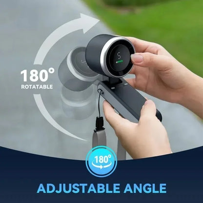 Portable Handheld Turbo Fan, 5 Gear Wind,4000mAh Battery Operated, Up to 10 Working Hours, 3 IN 1 Hand Fan Rechargeable