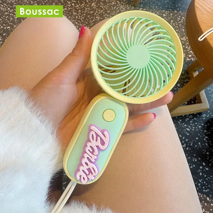 Love Handheld Mini Fan Portable USB Charging Convenient Creative Small Fans Catapult Pocket Hand-held Fan Wedding Gift