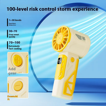 100-speed Handheld High-speed Fan Mecha Outdoor Portable Fan